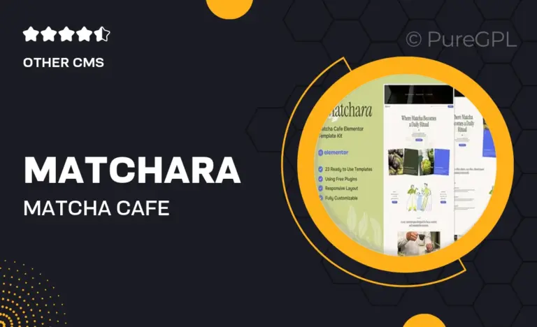 matchara matcha cafe elementor template kit