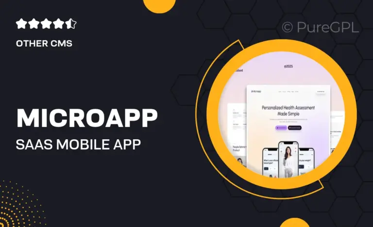 microapp saas mobile app website elementor template kits