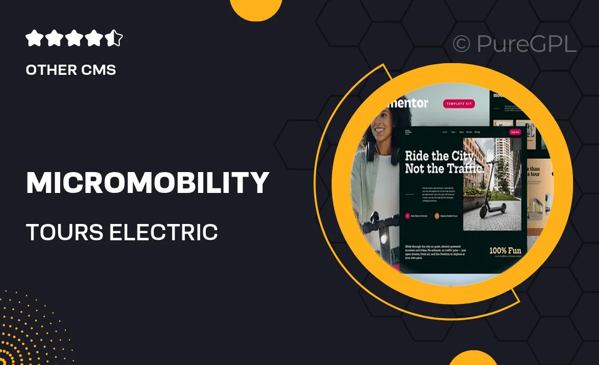 Micromobility Tours – Electric Scooter & Bike Rental Elementor Template Kit