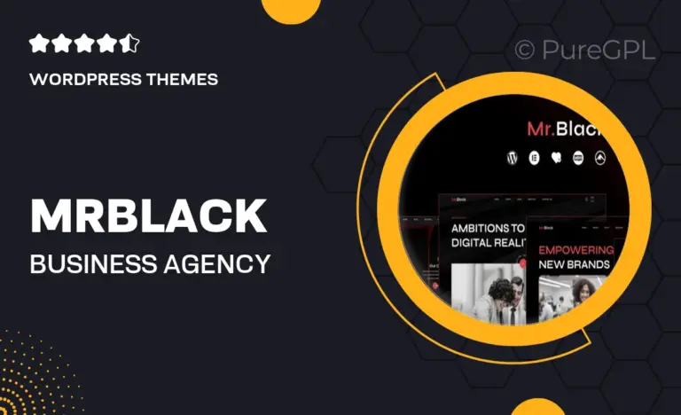 mr black business agency wordpress theme
