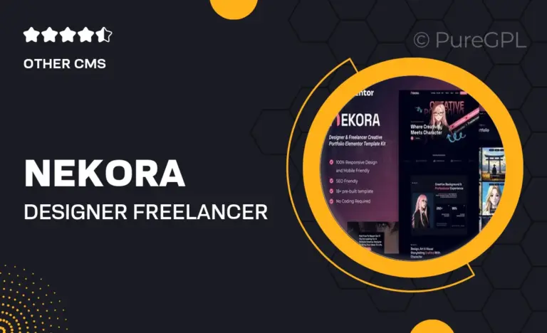 nekora designer freelancer creative portfolio elementor template kit