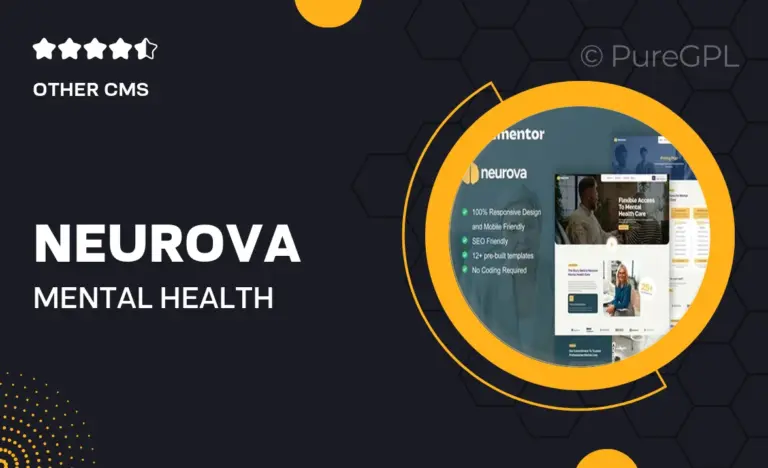 neurova mental health therapy elementor template kit