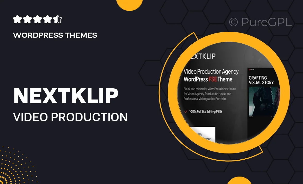 Nextklip – Video Production Agency Gutenverse FSE WordPress Block Theme