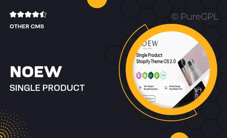 noew single product shopify theme os 2 0