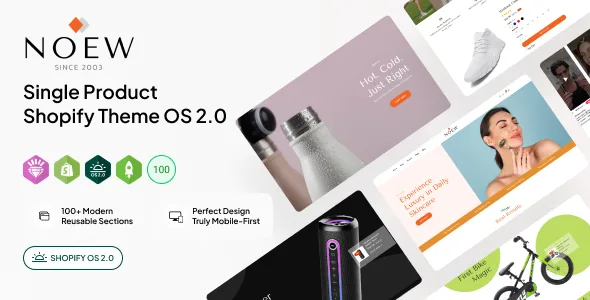 noew single product shopify theme os 20
