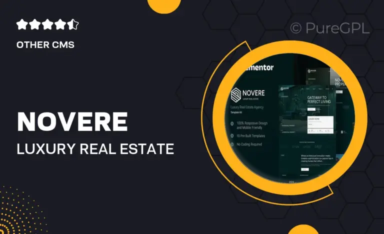 novere luxury real estate agency elementor template kit