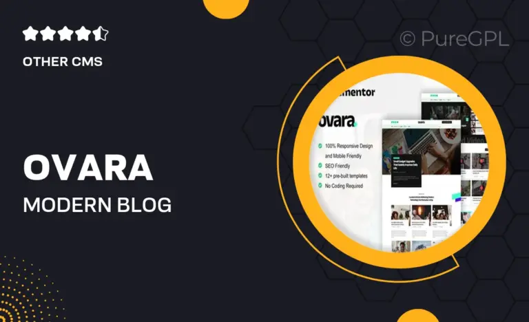 ovara modern blog elementor pro template kit