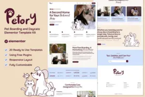 Petory – Pet Boarding & Daycare Elementor Template Kit