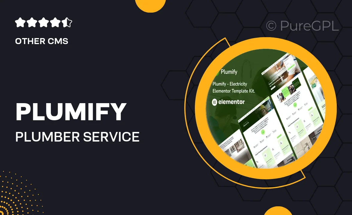 Plumify – Plumber Service Elementor Template Kit