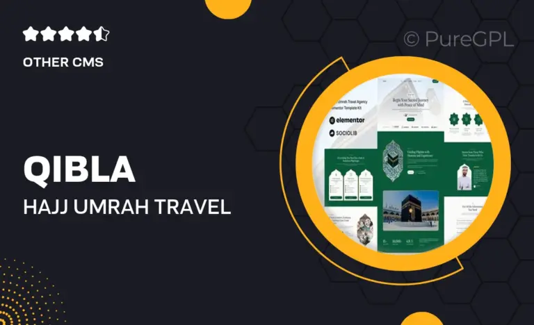 qibla hajj umrah travel agency elementor template kit