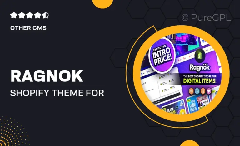 ragnok shopify theme for digital items