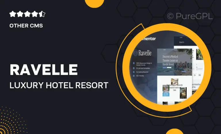 ravelle luxury hotel resort elementor template kit