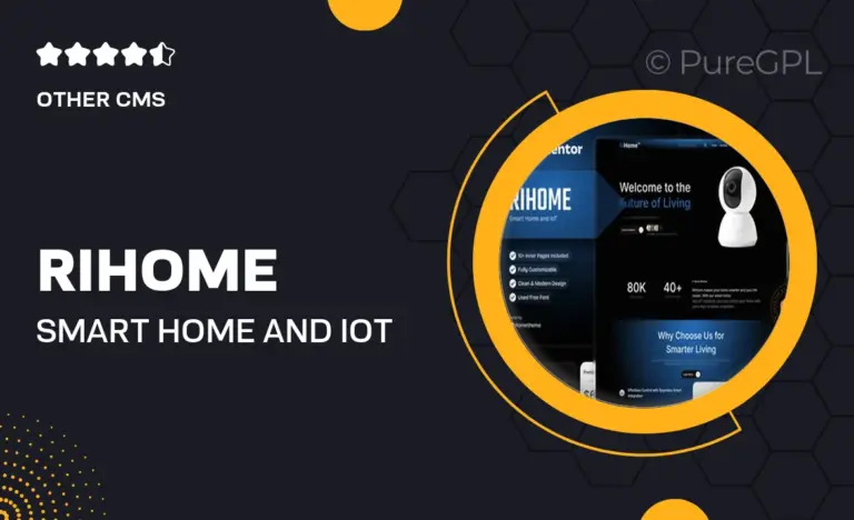 rihome smart home and iot elementor template kit