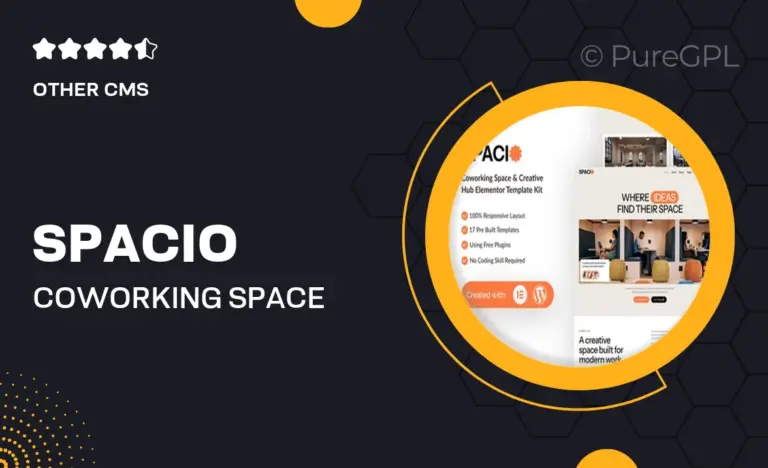 spacio coworking space creative hub elementor template kit