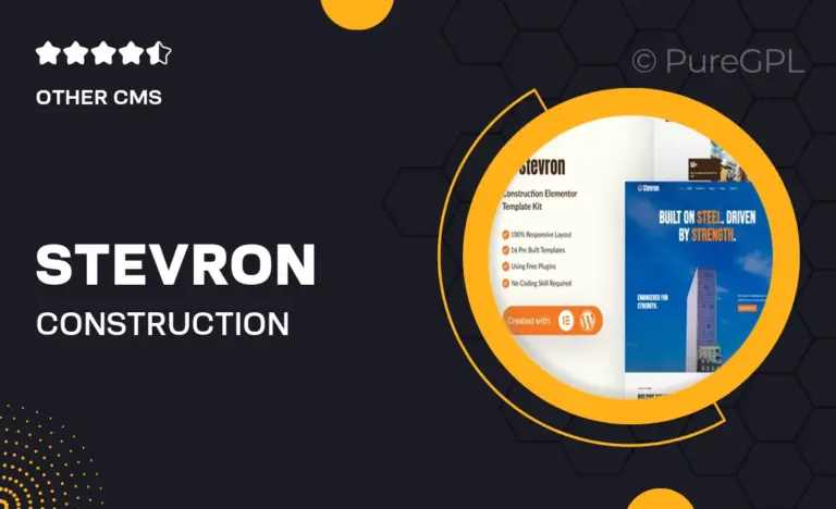 stevron construction elementor template kit