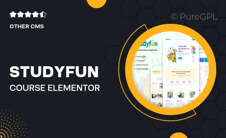 studyfun course elementor template kit
