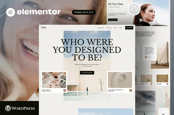 tina human design coach elementor pro template kit 1