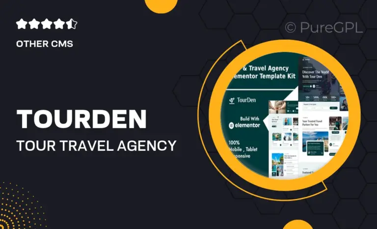tourden tour travel agency elementor template kit
