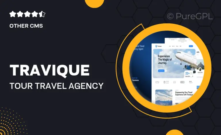 travique tour travel agency agent website elementor template kits