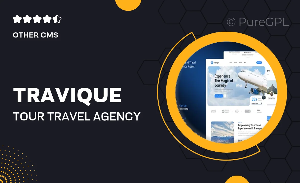 Travique – Tour & Travel Agency Agent Website Elementor Template Kits