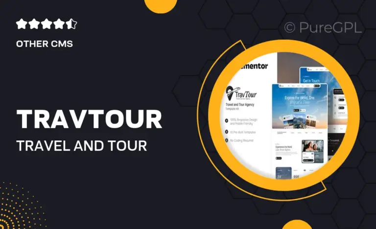 travtour travel and tour agency elementor template kit