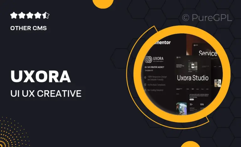 uxora ui ux creative agency elementor template kit