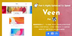 Veen – Minimal & Lightweight Blog for WordPress
