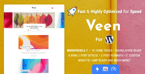 veen minimal lightweight blog for wordpress 1