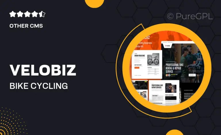 velobiz bike cycling business elementor template kit