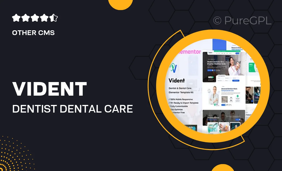 Vident – Dentist & Dental Care Elementor Template Kit