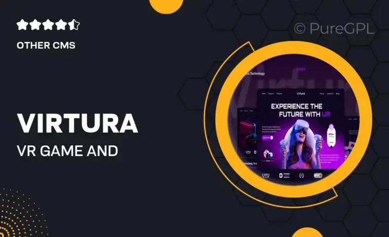 virtura vr game and technology website elementor template kits