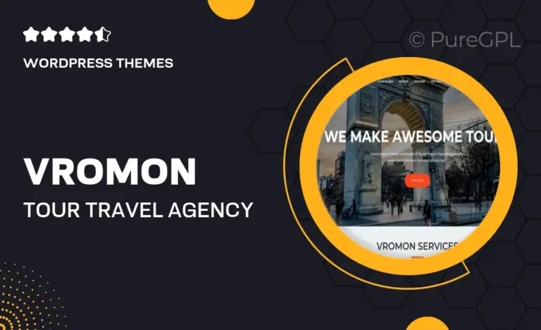 vromon tour travel agency wordpress theme