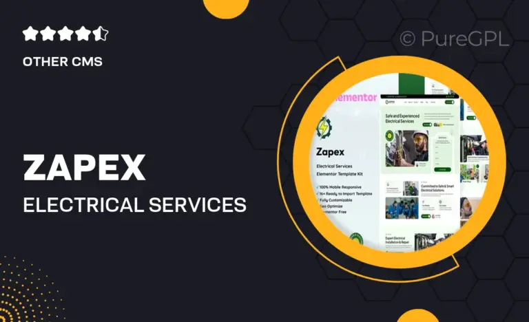 zapex electrical services elementor template kit