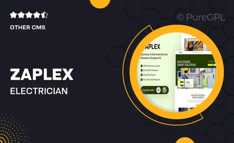 zaplex electrician electrical services elementor template kit