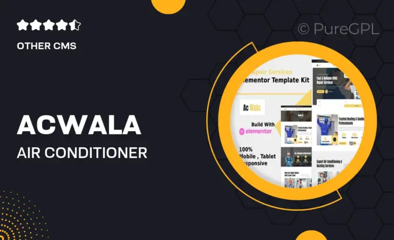 acwala air conditioner hvac repair elementor template kit