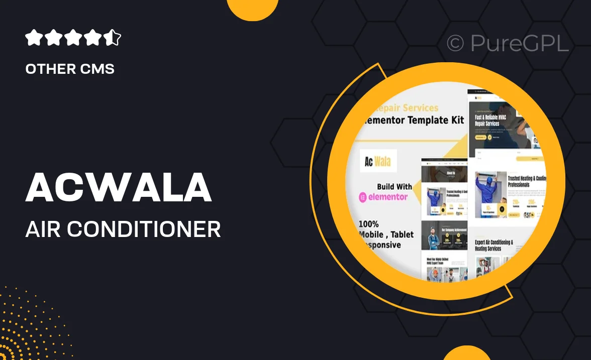 AcWala – Air Conditioner & HVAC Repair Elementor Template Kit