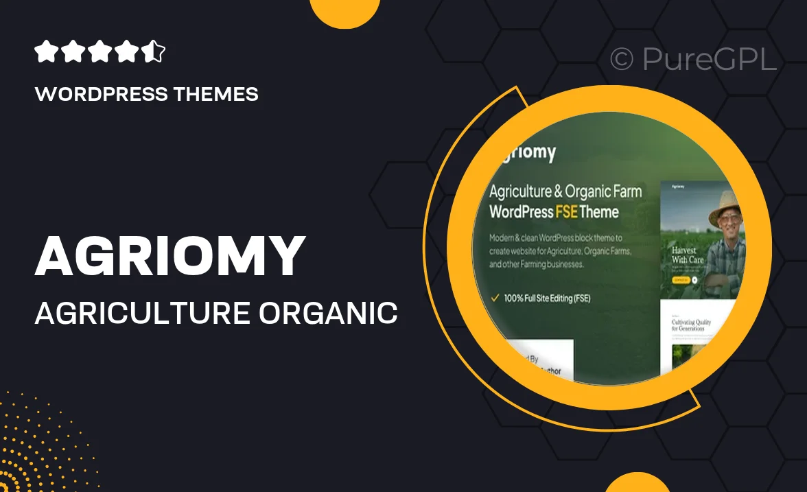 Agriomy – Agriculture & Organic Farm Gutenverse FSE WordPress Block Theme