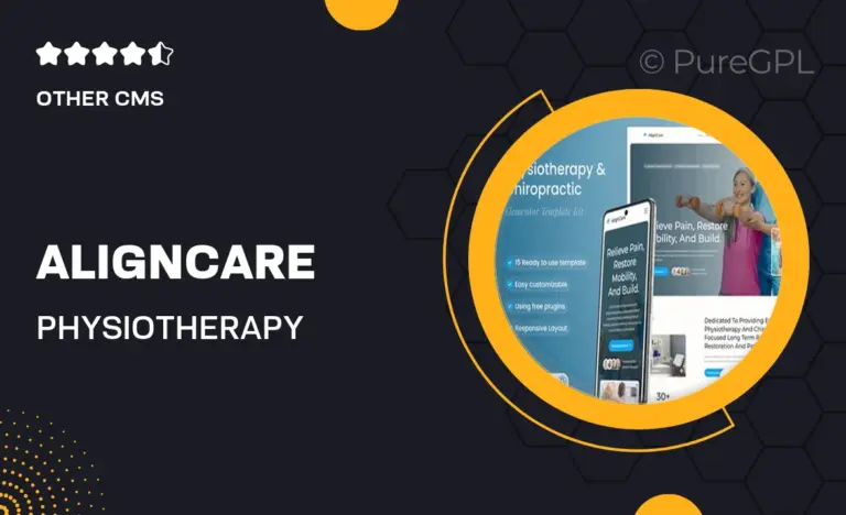 aligncare physiotherapy chiropractic elementor template ki