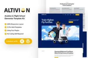 Altivion – Aviation & Flight School Elementor Template Kit