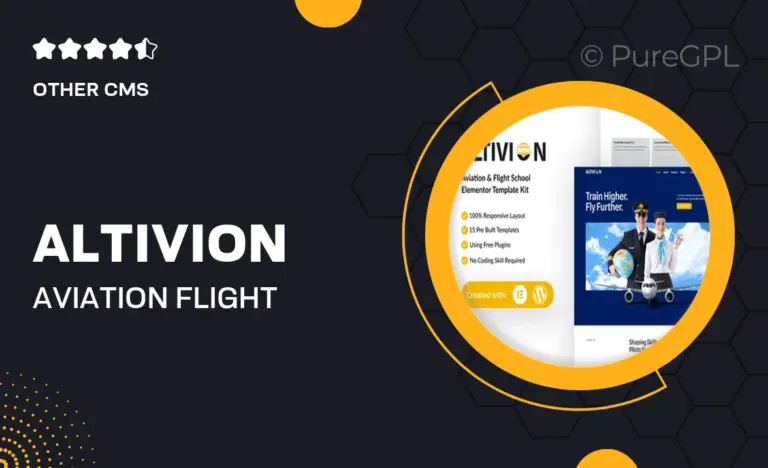 altivion aviation flight school elementor template kit