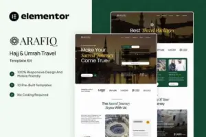 Arafiq – Hajj & Umrah Travel Elementor Template Kit
