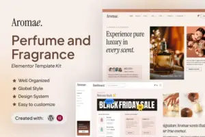 Aromae – Perfume and Fragrance Elementor Template Kit