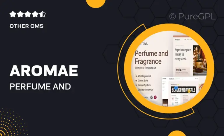 aromae perfume and fragrance elementor template kit