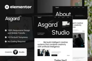 Asgard – AI Creative Content Agency Elementor Template Kit