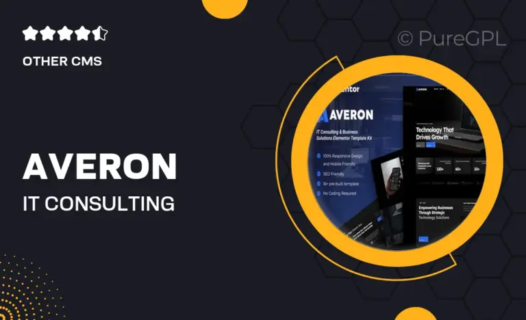 averon it consulting business solutions elementor template kit