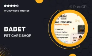 Babet – Pet Care & Shop WordPress Theme