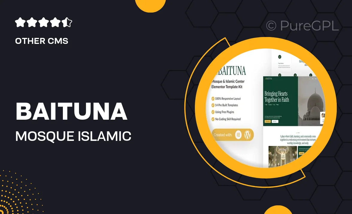 Baituna – Mosque & Islamic Center Elementor Template Kit