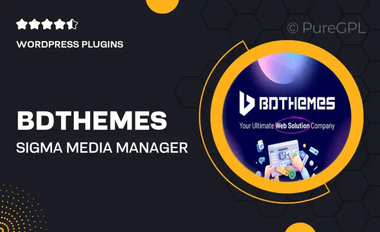 bdthemes sigma media manager