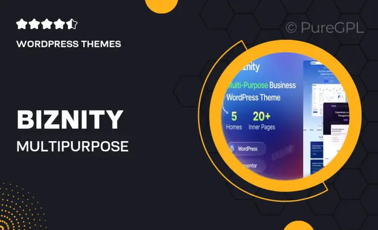 biznity multipurpose business wordpress theme