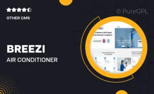 Breezi – Air Conditioner & HVAC Repair Service Elementor Template Kit